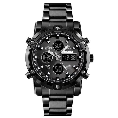 Годинник наручний 1389BK SKMEI, BLACK-BLACK (9824)