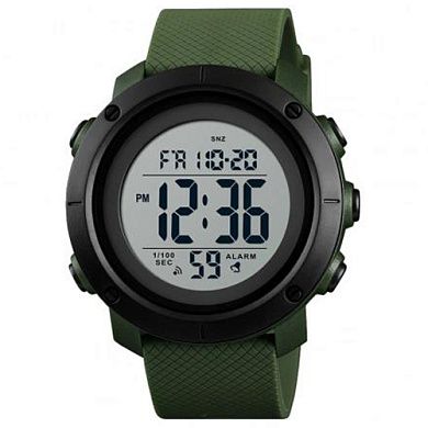 Годинник наручний 1434AGWT SKMEI, ARMY GREEN-WHITE, ABS RING (9752)