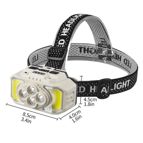 Ліхтар налобний HX-815S-4XPE+2COB(white+red)