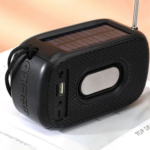 Bluetooth-колонка TG632, з функцією speakerphone, радіо, ліхтар, сонячна батарея, black