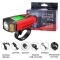 Велофара с компьютером, сигналом и сигнализацией AS0808-XPG+2LED(yellow)+2COB(red)