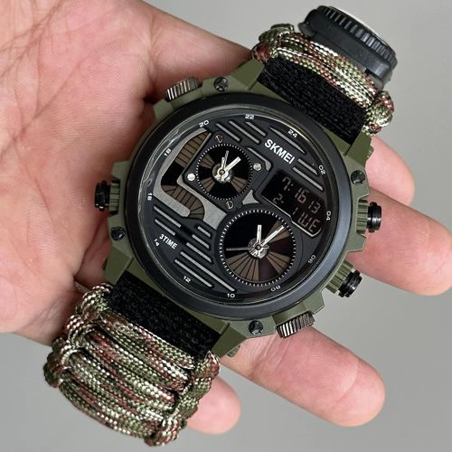 Часы наручные 2202CMGN SKMEI PARACORD, GREEN (10349)