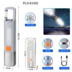 Фонарь 81002-XPE+7SMD, Li-Ion аккум, Super Bright,Telescoping zoom, Strong power, З/У Type-C, карабин-кемпинг