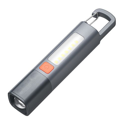 Фонарь 81002-XPE+7SMD, Li-Ion аккум, Super Bright,Telescoping zoom, Strong power, З/У Type-C, карабин-кемпинг