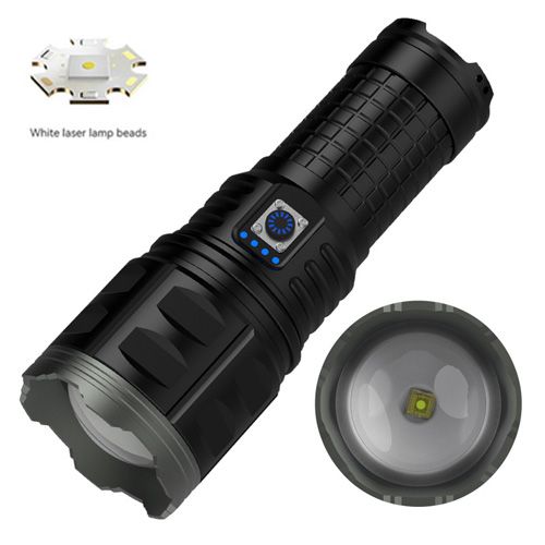 Ліхтар AK138 WHITE LASER LED PM60-TG, 4х18650, power bank, індикація заряду, ЗУ Type-C, zoom