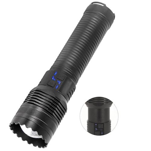 Ліхтар ручний X-Balog F808 WHITE LASER LED PM60-TG, 8х18650, power bank, індикація заряду, ЗУ Type-C, zoom, Box