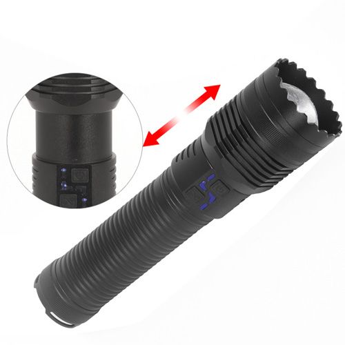 Ліхтар ручний X-Balog F808 WHITE LASER LED PM60-TG, 8х18650, power bank, індикація заряду, ЗУ Type-C, zoom, Box