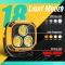 Кемпинговый фонарь W891-1-3COB (White+Yellow) + 5SMD (Red), Power Bank, 2×18650, Type-C, магнит, крюк