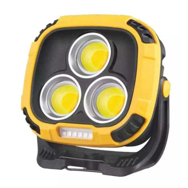 Кемпинговый фонарь W891-1-3COB (White+Yellow) + 5SMD (Red), Power Bank, 2×18650, Type-C, магнит, крюк