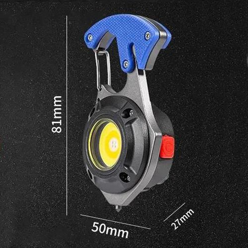 Аккумуляторный LED фонарик W5143-COB(white+yellow+red), multitool, Li-Ion аккум., магнит, карабин, отвертка, ЗУ Type-C