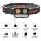 Ліхтар налобний 2069-XPG(white)+XPG(yellow)+5SMD(red), Motion Sensor, Li-Ion акумулятор, ЗУ Type-C