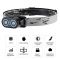 Фонарь налобный Police A57-2COB (white+red), Motion Sensor, Li-Ion аккум., ЗУ Type-C