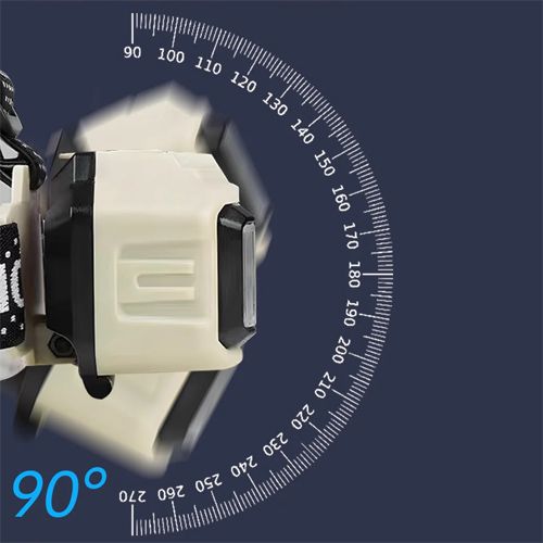 Фонарь налобный Police HX-816-2COB(white+red), Waterproof, 1x18650, ЗУ Type-C