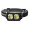 Фонарь налобный K372-2COB(white+red), Motion Sensor, Li-Ion аккум., индикация заряда, ЗУ Type-C