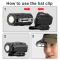 Фонарь налобный T131-XPE+3SMD(red+green+blue+UV), Motion Sensor, Li-Ion аккум, магнит, клипса, ЗУ Type-C, Box