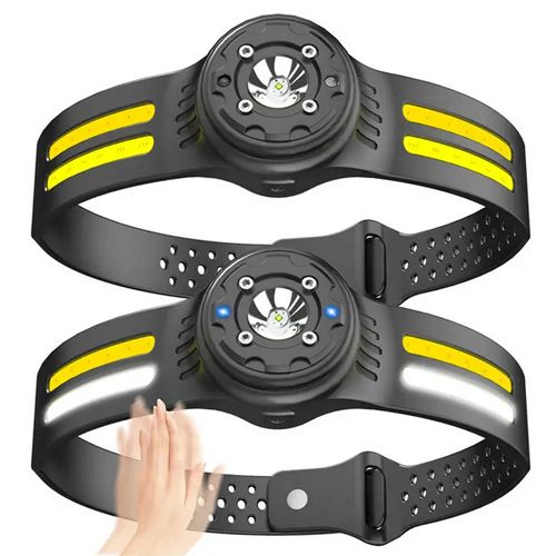 Налобный фонарь X-Balog T134-XPE+4COB (white+yellow+red), IPX4, Li-Ion аккумулятор