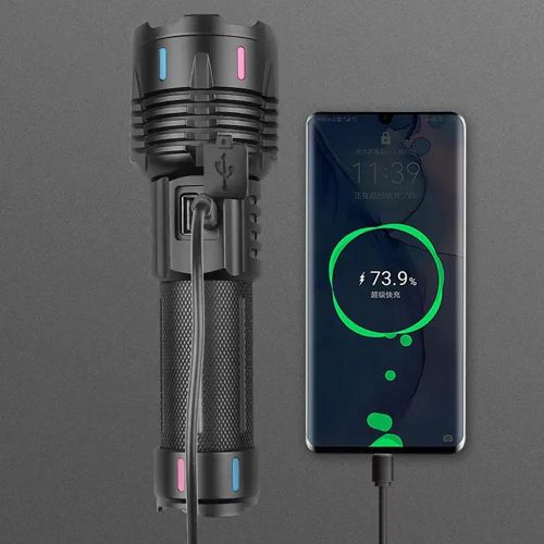 Фонарь NIGHT VISION FLUORESCENCE G25 WHITE LASER LED PM30-TG, 1х26650/3xAAA, Power Bank, ЗУ Type-C, Zoom