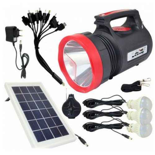 Ліхтар переносний Luxury 1908, 10W+22LED, FM радио, power bank, TF card, сонячна панель