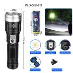 Фонарь PLD-008 WHITE LASER LED PM10-TG, Li-Ion аккум., power bank, индикация заряда, ЗУ Type-C
