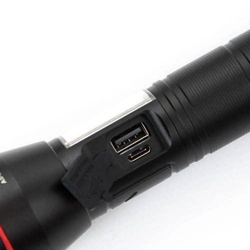 Ліхтарик ручний PLD-231 WHITE LASER LED PM10-TG+COB(white+red), 1х26650, power bank, індикація заряду, ЗУ Type-C