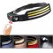 Фонарь налобный BL-W689-LM+3COB (white+yellow), Sensor, Li-Ion аккум., Type-C