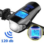 Велосипедный звонок + компьютер + велофара XA-585-T6+2LED