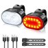 Велофара со стопом ZH-078-2LED, waterproof, ЗУ microUSB