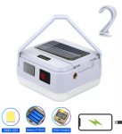 Ліхтар кемпінг DP-K7-100, 3х18650, сон. панель, power bank, Type-C, гачок
