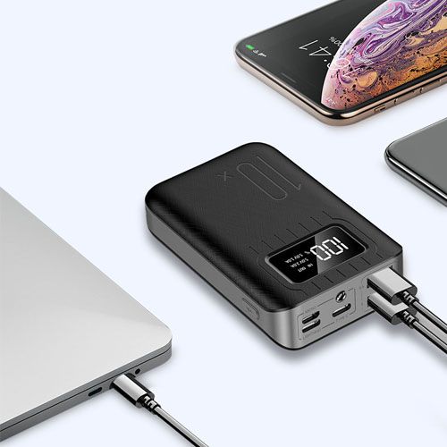 Power Bank JS-10X 3600mAh цифровой дисплей, фонарик