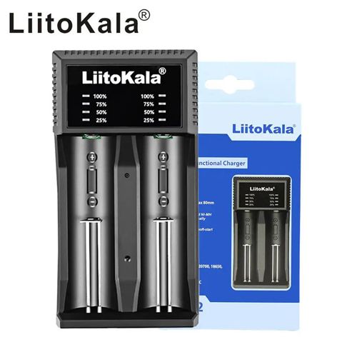 Зарядний пристрій LiitoKala Lii-C2, 2x21700/ 26650/ 18350/ 16340/ 18500