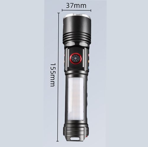 Фонарик NVF PLD-2307 WHITE LASER LED PM10-TG+COB(red+blue+yellow), Motion Sensor Li-Ion аккум., power bank, ЗУ Type-C, zoom, Box