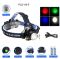 Ліхтари на чоло PLD V9-F-4XPE (RGB), 2x18650, ЗУ 220V/12V, zoom, Box