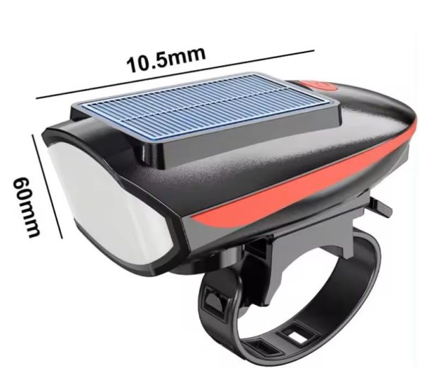 Велофонарь с сигналом 7599/S7588, солнечная батарея, Waterproof