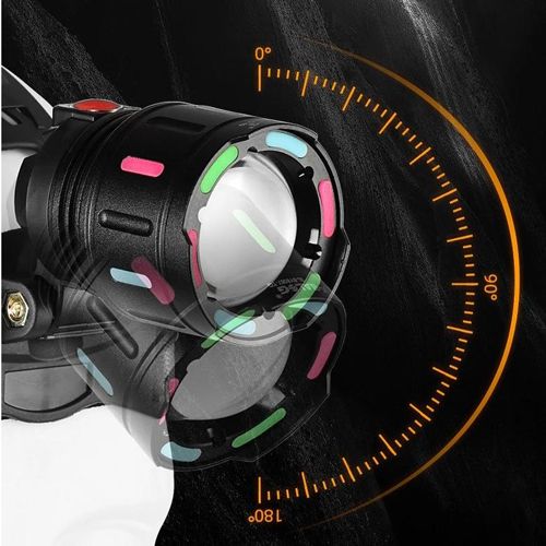 Ліхтарик налобний NIGHT VISION FLUORESCENCE SY-8087-PM10-TG, 2x18650, signal light, fluoreccent patch, ЗУ Type-C, zoom, Box