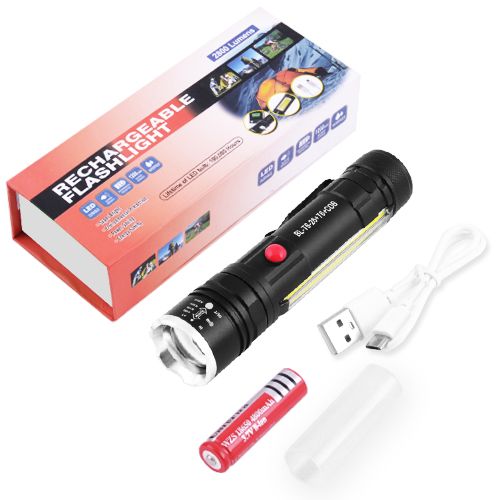 Ліхтар тактичний Police T6-26+T6+COB, ЗУ micro USB