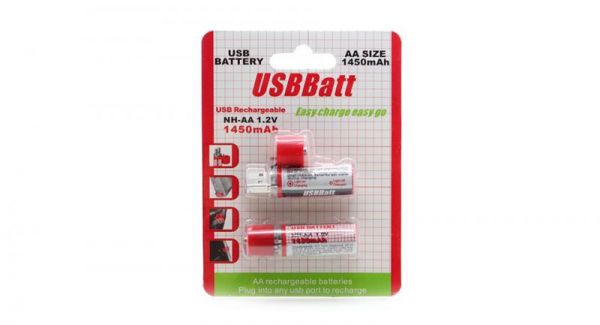 Аккумуляторная батарея 2 х 1450 mAh AA USBBatt