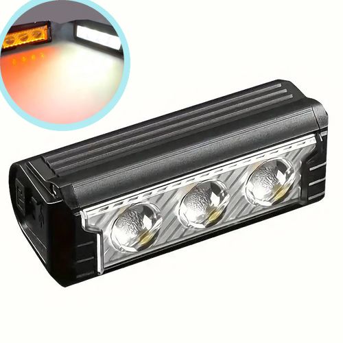 Велофара мощная FY-339B-3LED(white+yellow)