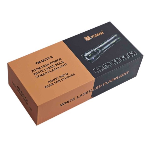 Фонарь YEMAO YM-G33Y-2 TG 40W с zoom, Power Bank и Type-C