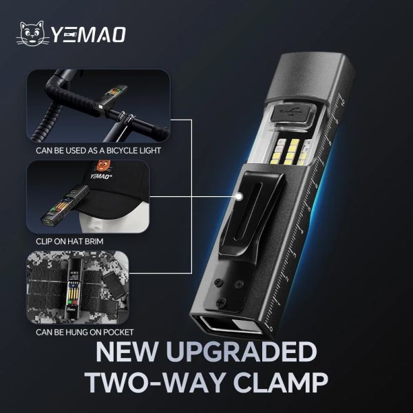 Фонарь YEMAO YM-M31-UV — компактный EDC фонарь с UV светом