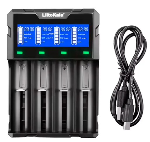 Зарядное устройство для LiitoKala Lii-K4, Power Bank, 18650, 26650, 21700, 26700, AA