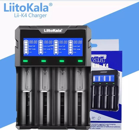 Зарядное устройство для LiitoKala Lii-K4, Power Bank, 18650, 26650, 21700, 26700, AA