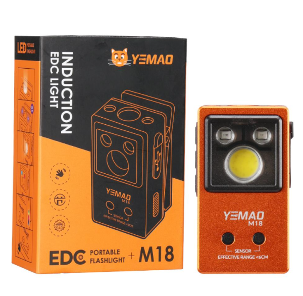 Фонарь YEMAO YM-M18 TG+2UV+SMD(RGB), Motion Sensor 